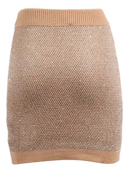 Fuste Elisabetta Franchi WOMANS KNITTED SKIRT Beige Femei (BM 19621596) 2