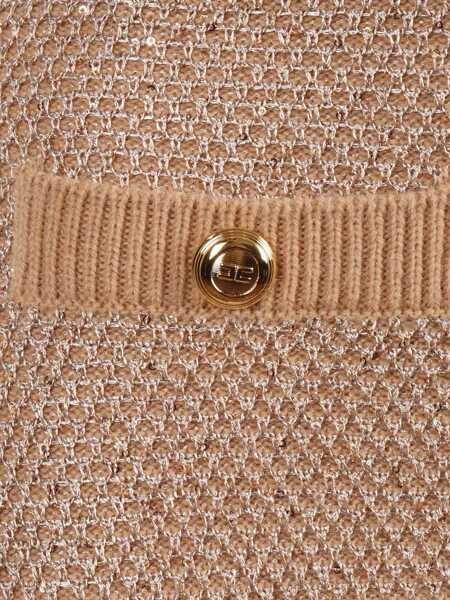 Fuste Elisabetta Franchi WOMANS KNITTED SKIRT Beige Femei (BM 19621596) 3