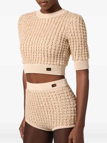 Pulovere Elisabetta Franchi WOMENS KNITTED SWEATER Beige Femei (BM 19621614) 4
