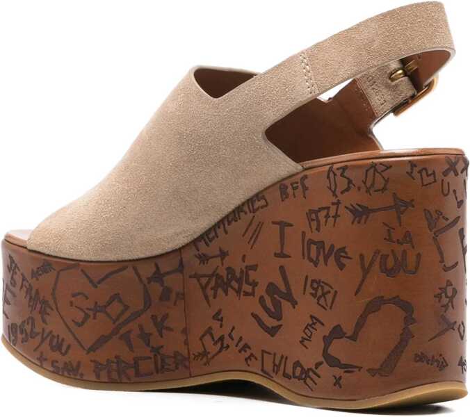 Sandale Chloe Maxime wedge Sandals DESERT SAND Femei (BM 19621625) 3