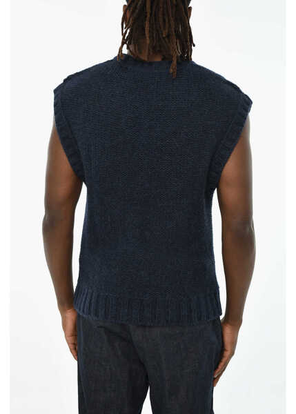 Pulovere DSQUARED2 Two-Tone Sleeveless V-Neck Sweater Orange Barbati (BM 19621679) 2