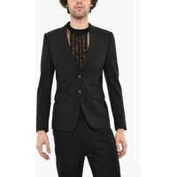 Sacouri Virgin Wool Stretch 2-Button Blazer With Peak Lapel Barbati