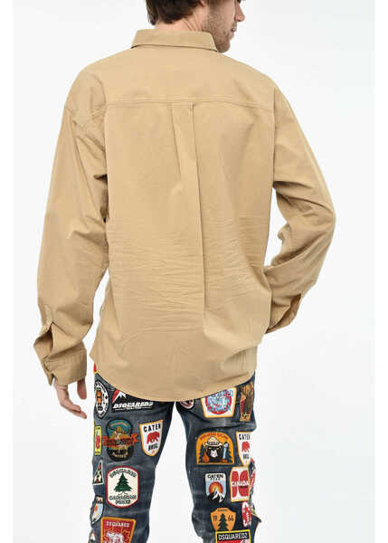 Camasi casual DSQUARED2 Double Breast Pocket Casual Shirt With Monogram Beige Barbati (BM 19621709) 2