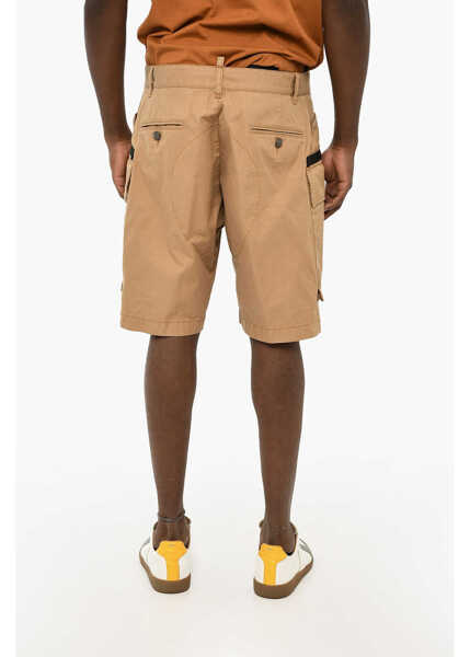 Pantaloni scurti DSQUARED2 Cotton Cargo Shorts With Belt Loops Beige Barbati (BM 19621715) 2