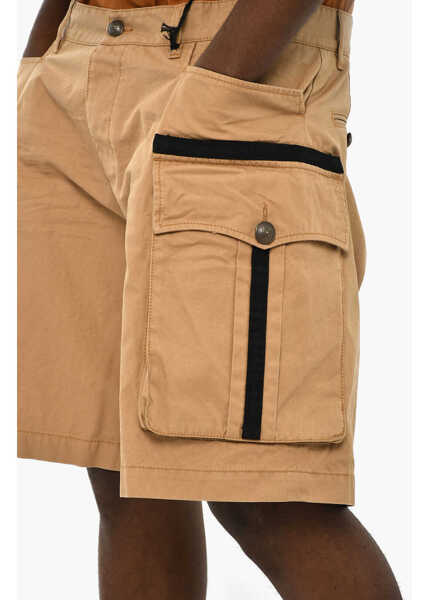 Pantaloni scurti DSQUARED2 Cotton Cargo Shorts With Belt Loops Beige Barbati (BM 19621715) 3