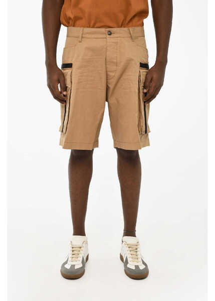 Pantaloni scurti DSQUARED2 Cotton Cargo Shorts With Belt Loops Beige Barbati (BM 19621715) 1