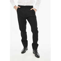 Pantaloni casual Virgin Wool Cigarette Fit Pants With Rhinestone Side Band Barbati