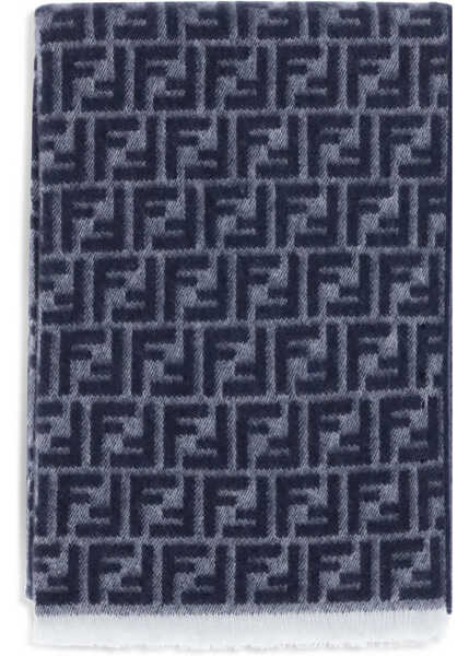 Esarfe Fendi FF wool Scarf GRIGIO/BLU Barbati (BM 19621775) 1