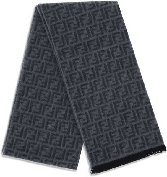 Esarfe Fendi SCIARPA 45X196 FF ZUCCA GRIGIO/ANTRACITE Barbati (BM 19621784) 2