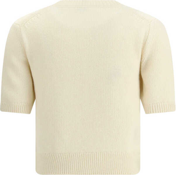 Pulovere casual Burberry Wool and cashmere EKD Knit CERAMIC WHITE Femei (BM 19621799) 2