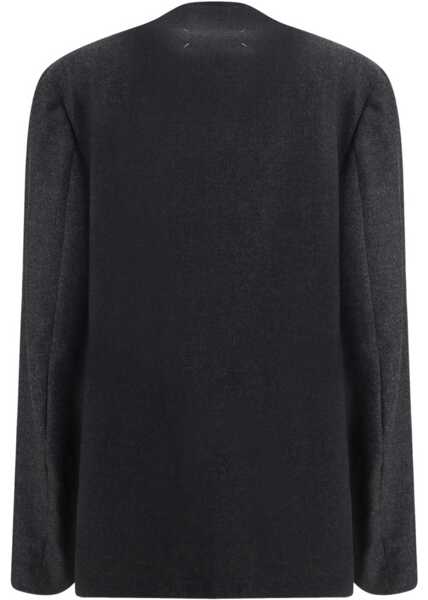 Jachete Maison Margiela Minimal virgin wool Jacket DARK GREY MELANGE Femei (BM 19621865) 2