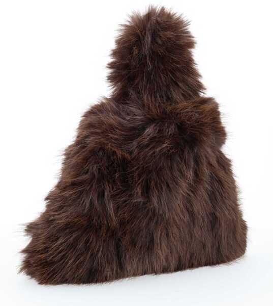 Genti de mana MSGM Small Fluffy Bag BROWN Femei (BM 19622006) 3