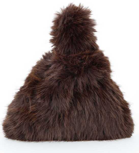 Genti de mana MSGM Small Fluffy Bag BROWN Femei (BM 19622006) 1