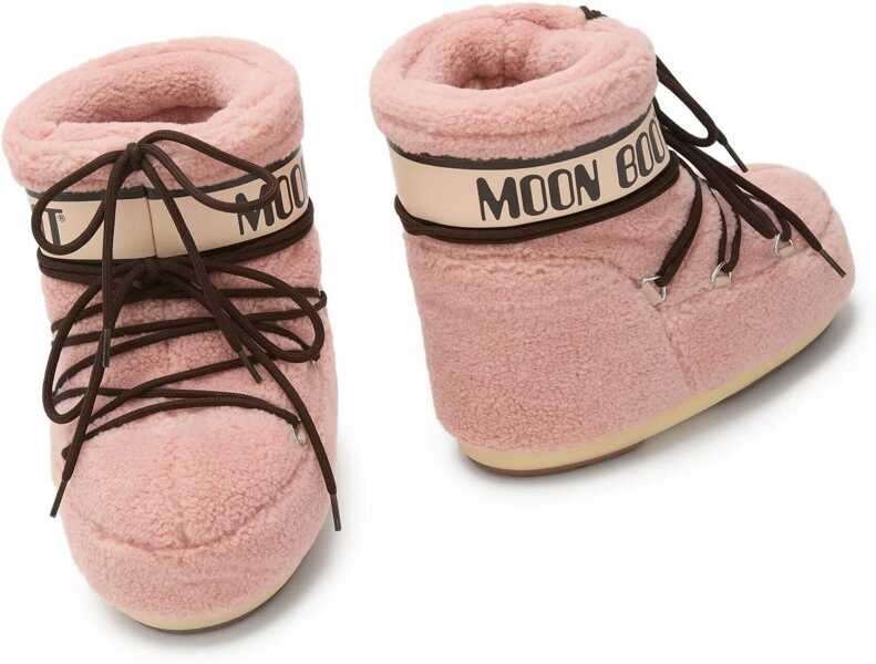 Cizme Moon Boot Icon Low Fleece Boot PINK Femei (BM 19622072) 2