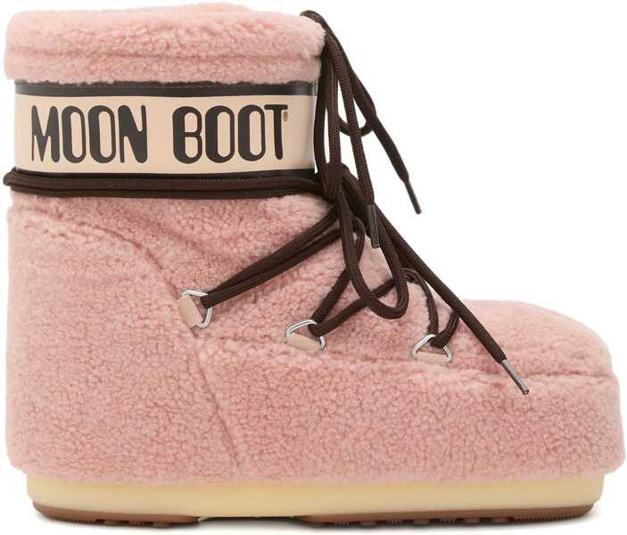 Cizme Moon Boot Icon Low Fleece Boot PINK Femei (BM 19622072) 1