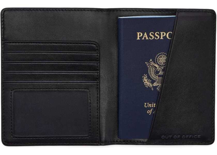 Portofele Marc Jacobs Leather Passport Holder BLACK Femei (BM 19622081) 4