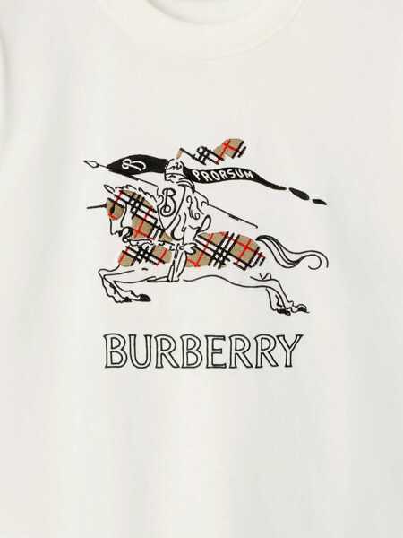 Tricouri Burberry Cotton t-shirt with EKD White Femei (BM 19622364) 4