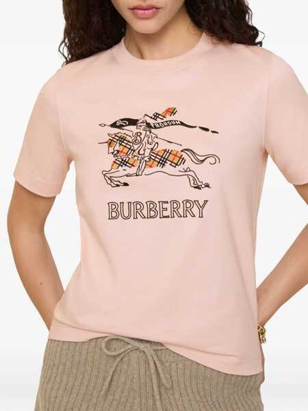 Tricouri Burberry Cotton  t-shirt with EKD Pink Femei (BM 19622367) 3