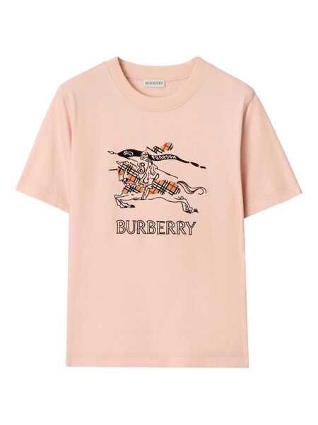 Tricouri Burberry Cotton  t-shirt with EKD Pink Femei (BM 19622367) 1