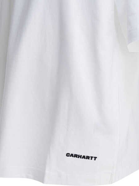 Tricouri Carhartt S/S Link Script t-shirt White Barbati (BM 19622424) 4