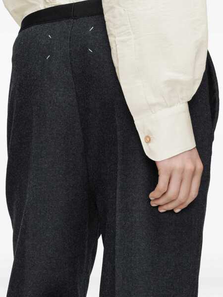 Pantaloni casual Maison Margiela Straight-leg pants in wool Grey Femei (BM 19622523) 5