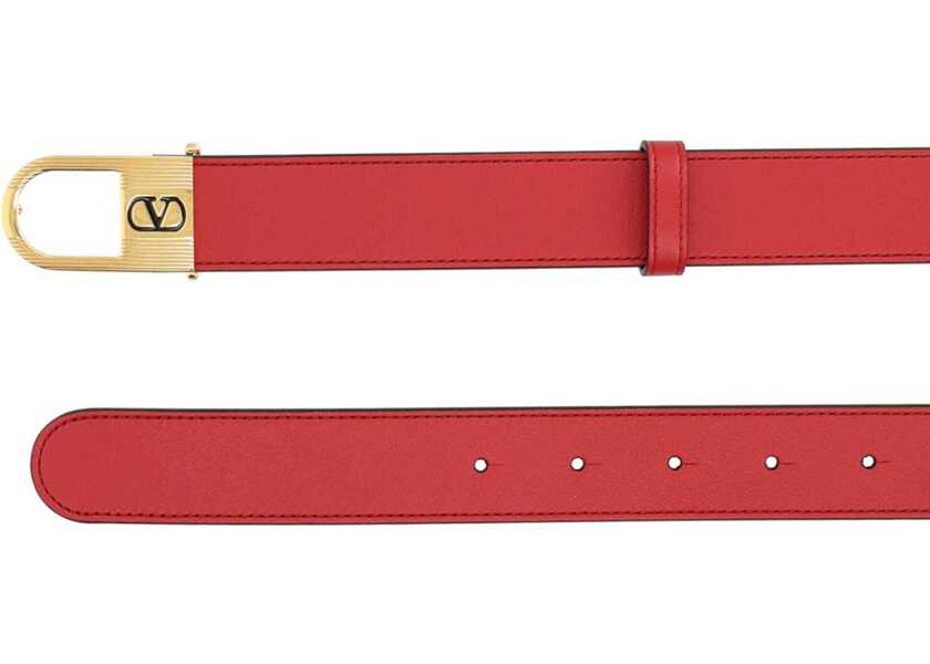 Curele Valentino Garavani Vlogo Signature Belt RED Femei (BM 19628258) 2