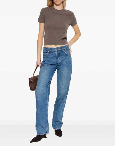 Tricouri Alexander Wang T-Shirt With Logo BROWN Femei (BM 19628468) 2