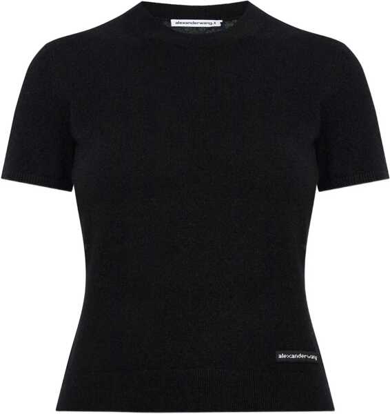 Tricouri Alexander Wang T-Shirt With Logo BLACK Femei (BM 19628471) 1