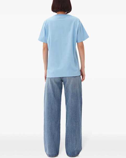 Tricouri Ganni T-Shirt Tiger AZURE Femei (BM 19628477) 4