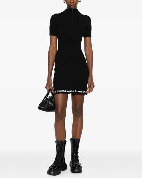 Rochii casual Alexander Wang Midi Dress With Logo BLACK Femei (BM 19628489) 2
