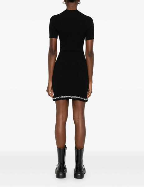 Rochii casual Alexander Wang Midi Dress With Logo BLACK Femei (BM 19628489) 4