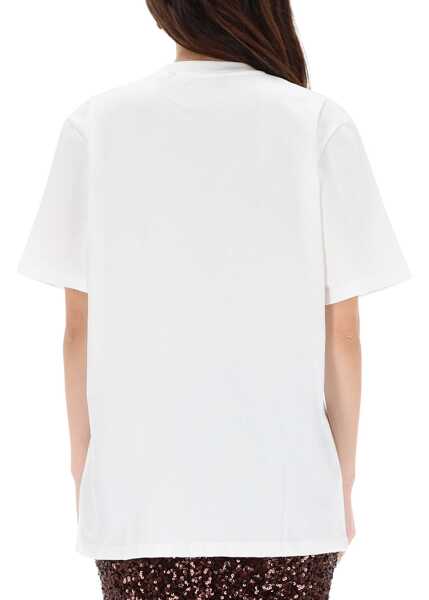 Tricouri ROTATE Birger Christensen Oversize Fit T-Shirt WHITE Femei (BM 19628504) 3