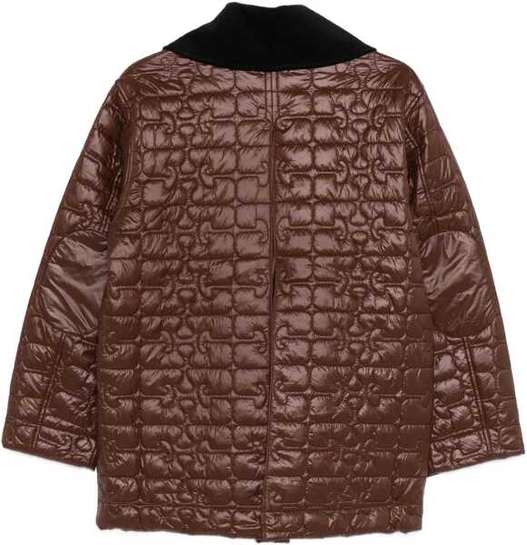 Jachete Ganni Quilted Midi Jacket BROWN Femei (BM 19628531) 2