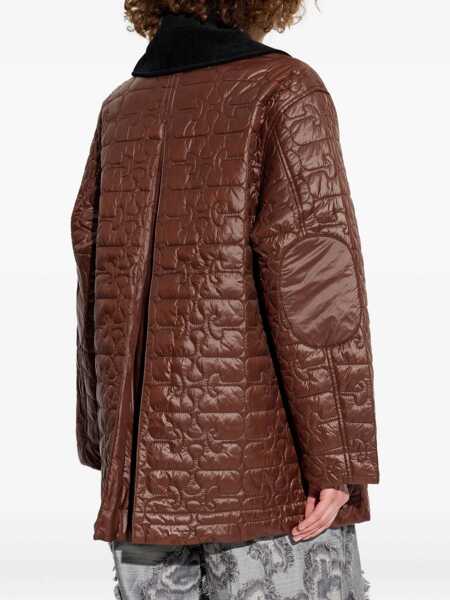 Jachete Ganni Quilted Midi Jacket BROWN Femei (BM 19628531) 4