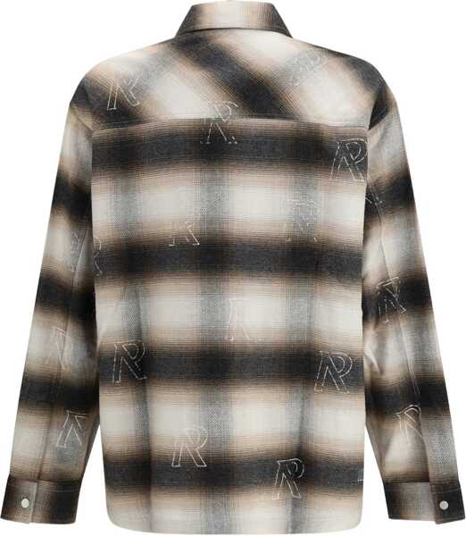Camasi casual REPRESENT All Over Initial Flannel Shirt LATTE Barbati (BM 19628687) 2