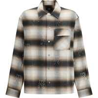 Camasi casual All Over Initial Flannel Shirt Barbati