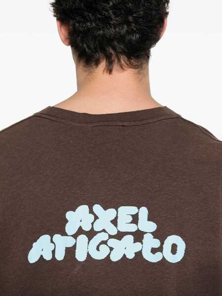 Tricouri AXEL ARIGATO Bubble Reverse T-shirt DARK BROWN Barbati (BM 19628690) 5
