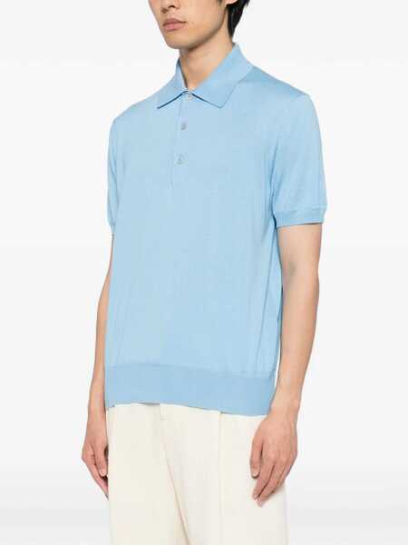 Tricouri Polo Tom Ford Cotton Polo TURQUOISE Barbati (BM 19628753) 3