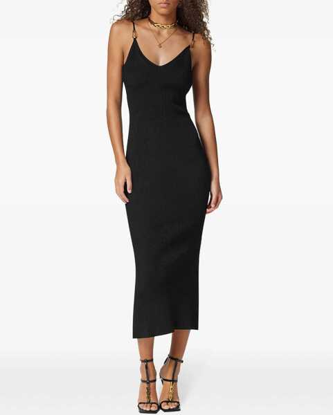 Rochii Versace Safety Pin Slip Midi Dress BLACK Femei (BM 19628759) 3