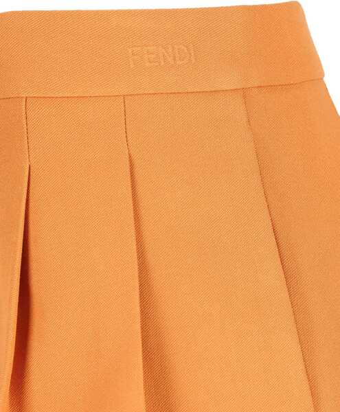 Pantaloni scurti Fendi Grain de Poudre wool Shorts RHUM-26 Femei (BM 19628765) 4