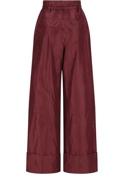 Pantaloni casual Fendi Taffeta silk Trousers PLUM-26 Femei (BM 19628771) 2