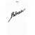 Balmain Balmain letter flock T-shirt BLANC/NOIR