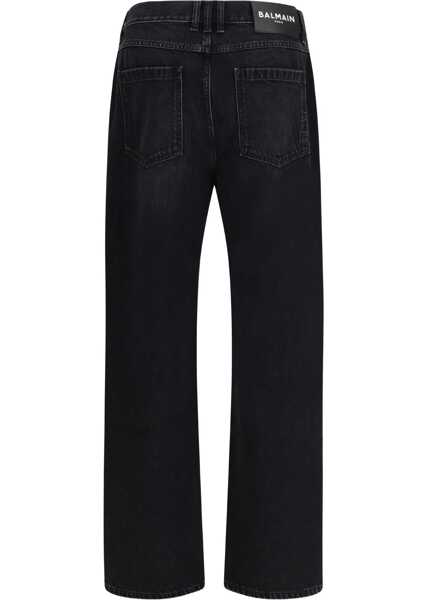 Blugi Balmain Loose-fit denim Jeans NOIR DLAV Barbati (BM 19628792) 2