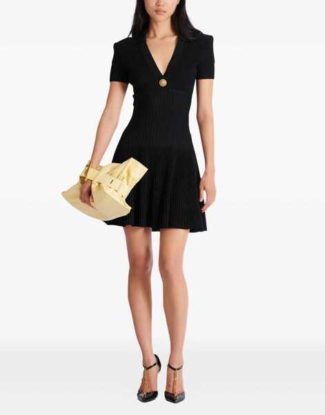 Rochii Balmain Flared knit mini Dress NOIR Femei (BM 19628795) 2