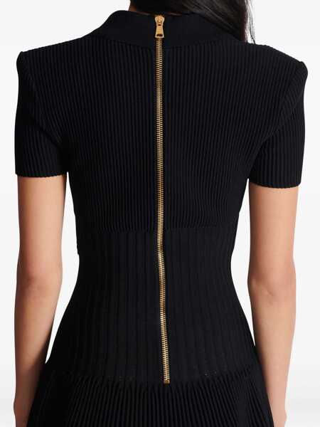 Rochii Balmain Flared knit mini Dress NOIR Femei (BM 19628795) 5