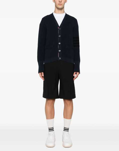Cardigane Thom Browne V-neck Cardigan NAVY Barbati (BM 19628798) 2