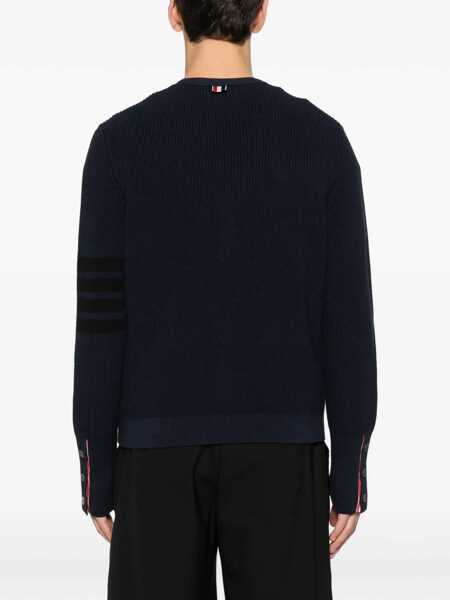Cardigane Thom Browne V-neck Cardigan NAVY Barbati (BM 19628798) 4