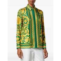 Camasi casual Dama - Camasi casual Versace Printed silk Shirt EMERALD/GOLD Femei (BM 19628813) - B-mall.ro