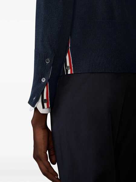 Cardigane Thom Browne Virgin wool Cardigan NAVY Femei (BM 19628831) 5