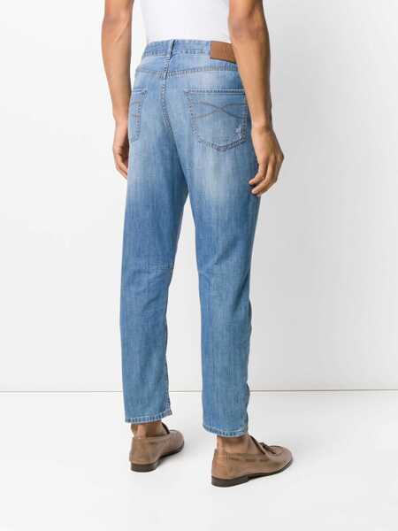 Pantaloni casual Brunello Cucinelli Trousers with abrasions DENIM CHIARO OLD Barbati (BM 19628846) 4